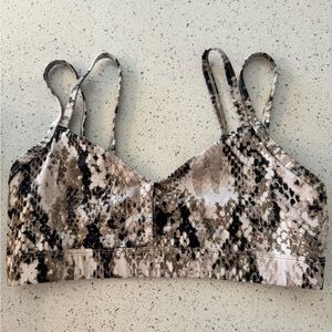 ALO Yoga Snakeskin Print Sports Bra M
